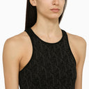 Palm Angels Black Viscose Top With Logo