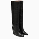 Stivale in pelle nera di Paris Texas High