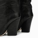 Stivale in pelle nera di Paris Texas High