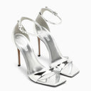 Paris Texas High Silver Leather Sandal