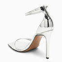 Paris Texas High Silver Leather Sandal