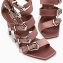 Paris Texas Ursula 105 High Sandal In Dark Pink Satin
