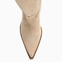 Paris Texas Texan Rosario Ecru Leather Boot