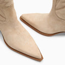 Paris Texas Texan Rosario Ecru Leather Boot