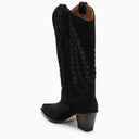 Paris Texas Texan Rosario Black Leather Boot