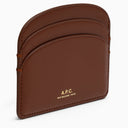 A.P.C. Brown Demi Lune Credit Card Holder