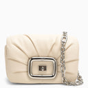 Roger Vivier Creamy White Viv 'Choc Leather Borsa
