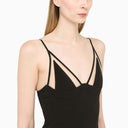 David Koma Black Long Dress With Slit - Balardi