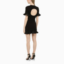 David Koma Black Mini Dress With Ruffles - Balardi