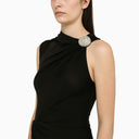 David Koma Black Midi Dress With Crystal Ball