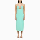 David Koma Light Blue Midi Dress In Viscose Blend