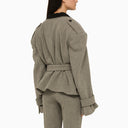 Il blazer a doppio petto di mannei grigio con risvolto