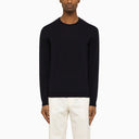 Roberto Collina Navy Blue Cotton Crew Neck Sweater