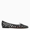 Roger Vivier Ballerinas I Love Vivier Black Perforated Leth