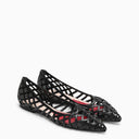 Roger Vivier Ballerinas I Love Vivier Black Perforated Leth