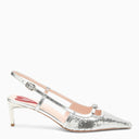 Roger Vivier Silver Slingback con paillettes