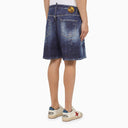 Dsquared2 Washed Navy Blue Bermuda Shorts With Denim Wears