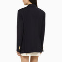 Dsquared2 Navy Blue Double Breasted Jacket In Wool