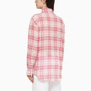 Dsquared2 White/Pink Checked Cotton Shirt