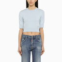 Dsquared2 Light Blue Cotton Cropped Jersey