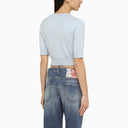 Dsquared2 Light Blue Cotton Cropped Jersey