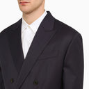Dsquared2 Wallstreet Double Breasted Suit In Blue Wool