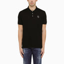 Dsquared2 Zwart Polo shirt met korte mouwen met logo -borduurwerk