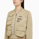 Dsquared2 Beige Cotton Multi Pocket Bomber Jacket