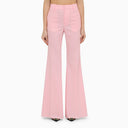 Dsquared2 Pink Wool Blend Palazzo Trousers