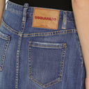 Gonna di denim blu navy dsquared2 con bottoni