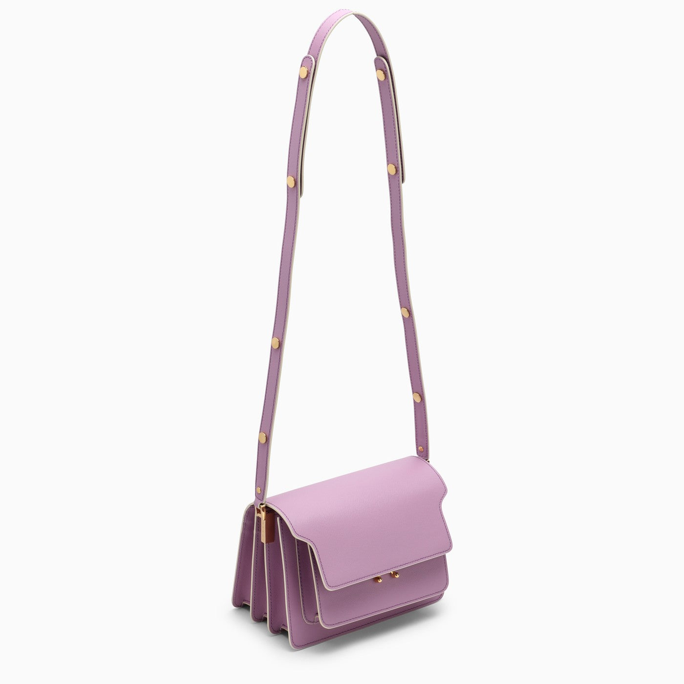 Marni Trunk leather shoulder bag - Purple