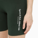 Sporty & Rich Logo Printed Biker Pant Forest Green - Balardi