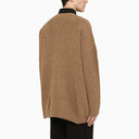 Fred Perry Raf Simons Beige Intarsia Jumper With Patches - Balardi