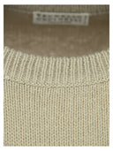 Brunello Cucinelli Diamante Cashmere e Silk Crew Neck