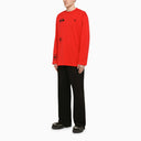 Fred Perry Raf Simons Red Long Sleeves T Shirt With Prints - Balardi