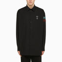 Fred Perry Raf Simons Black Shirt With Embroideries - Balardi