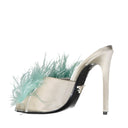 Prada Silk End Feathers Sandals