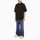 Studio Nicholson Navy Blue Oversize Short Sleeves T Shirt