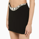 David Koma Black Jewelled Miniskirt - Balardi