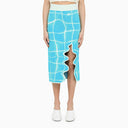 Ph5 Bonnie Skirt In Aqua Coloured Jersey - Balardi