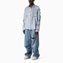 1989 Studio Embroidered Flannel Shirt Sky Blue