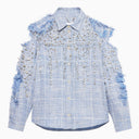 1989 Studio Embroidered Flannel Shirt Sky Blue