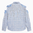 1989 Studio Embroidered Flannel Shirt Sky Blue