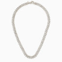 Emanuele Bicocchi 925 Silver Chain Necklace With Crystals