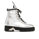 Off White Off White Metallic Finish Ankle Boots