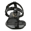 Saint Laurent Cassandra Logo Leather Sandals