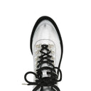 Off White Off White Metallic Finish Ankle Boots