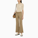 Roberto Collina Cream Coloured Crew Neck Sweater In Wool