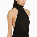 The Andamane Black Viscose Flared Jumpsuit