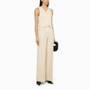 Il gilet del gessicoat in misto di lana bianca Andamane